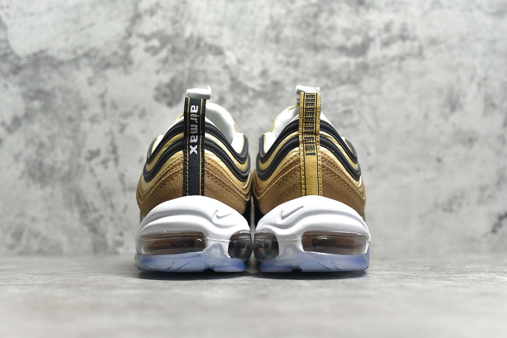 耐克nike3m反光airmax97卡其渐变彩虹子弹气垫鞋