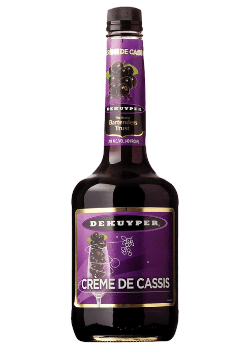 材料说明:黑醋栗甜酒/利口酒( creme de cassis liquor),参考下图