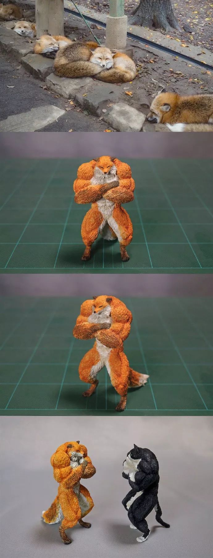 把沙雕表情包做成手办有点可爱是怎么回事