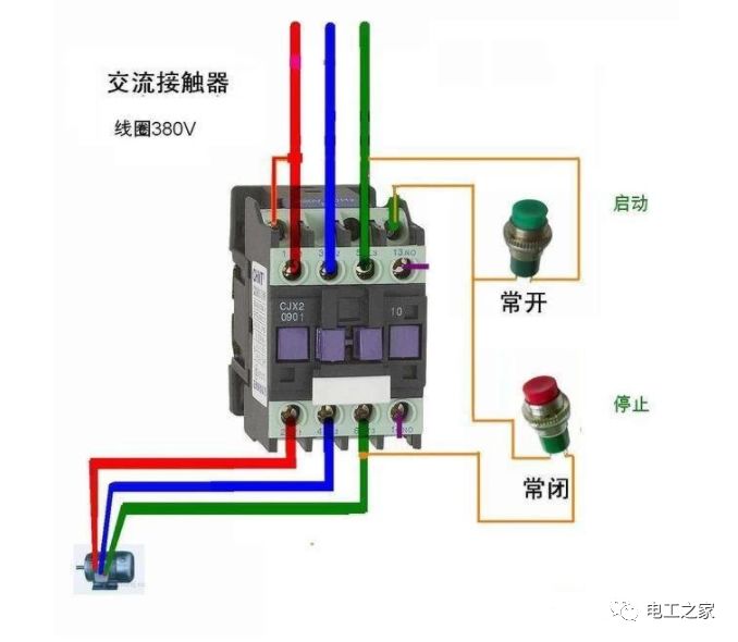 接触器接线口诀220v图片