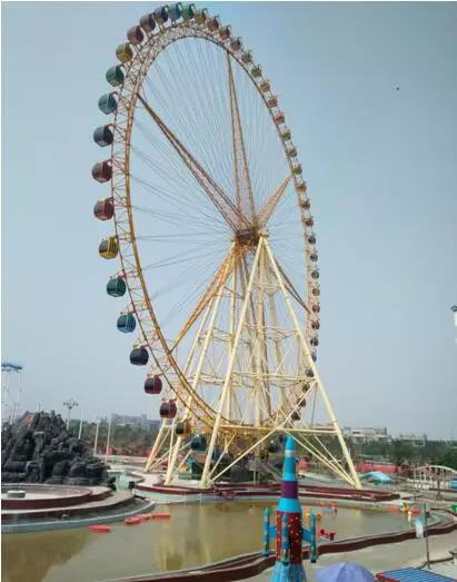 图片说明:刘浩在7月22日攀爬讨薪的摩天轮已被清理干净.