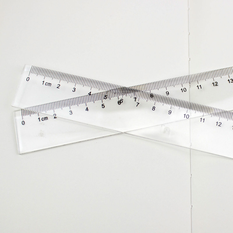 得力deli6220直尺20cm透明