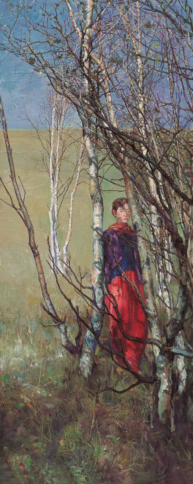 央美油画系年轻教授王少伦拿大笔画小画这才是高手