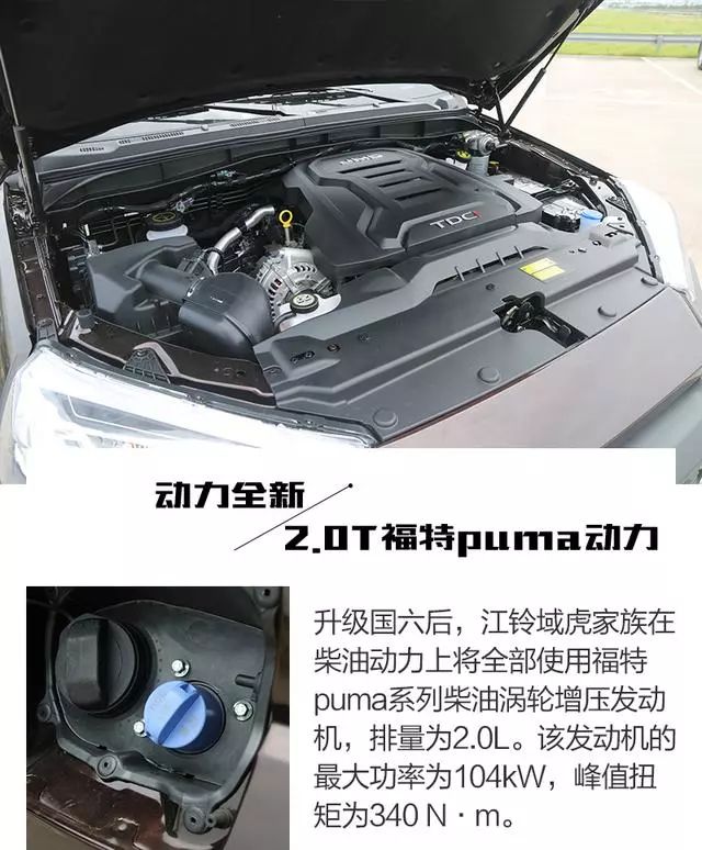 搭福特puma20t發動機江鈴域虎家族柴油全系升國六