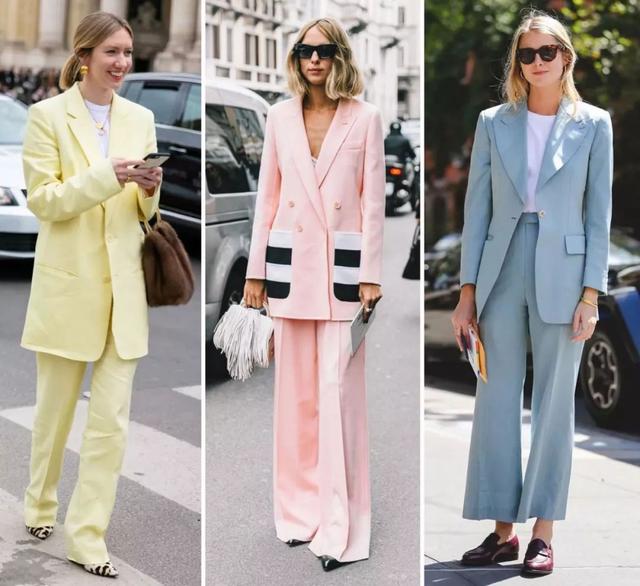 夏末初秋的第一件西装从浅浅的马卡龙色开始