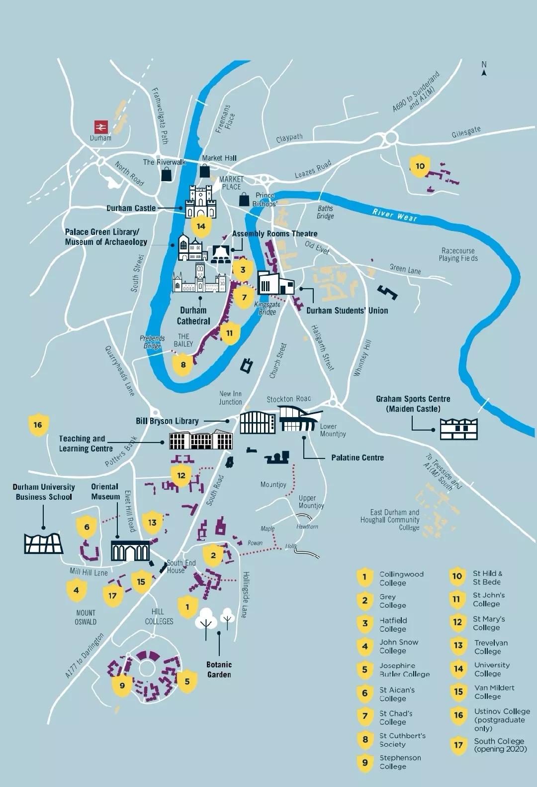 杜伦大学地理位置图片
