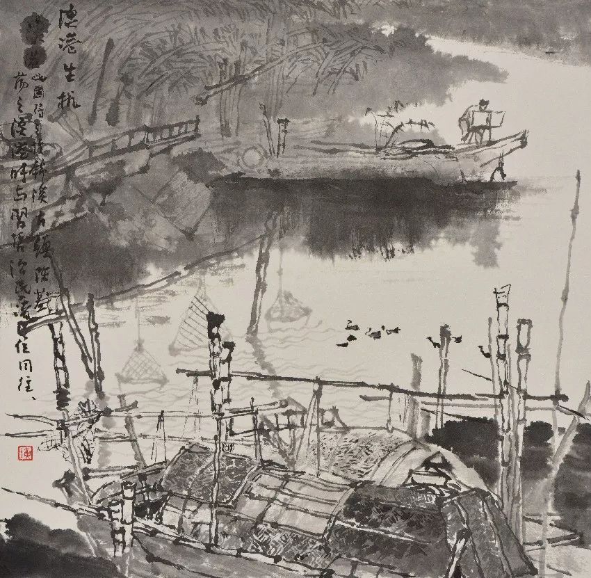书画家影像网水乡墨韵黄戈写生作品欣赏