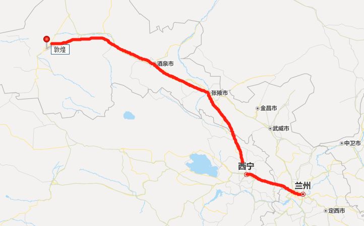 敦煌高铁线路图图片