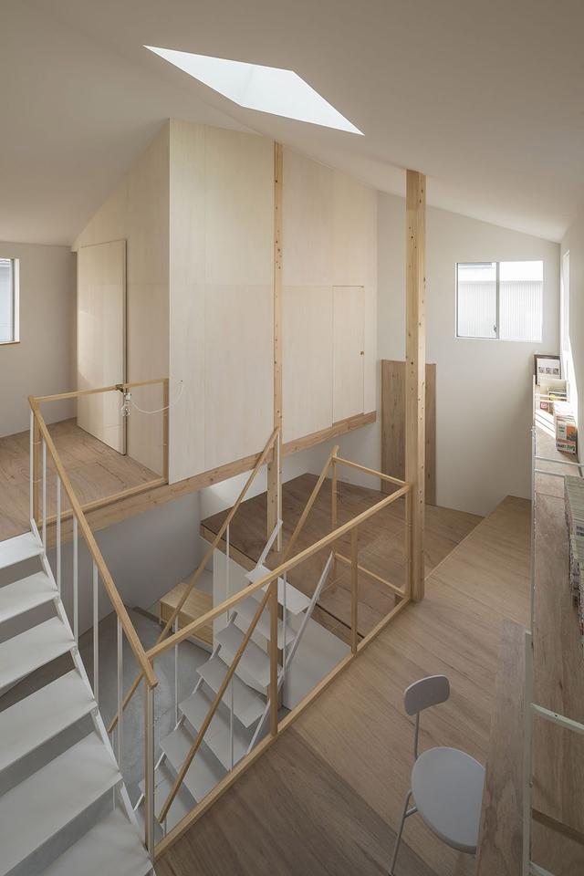 「设计」:hakuraku住宅,错层空间与视觉联系