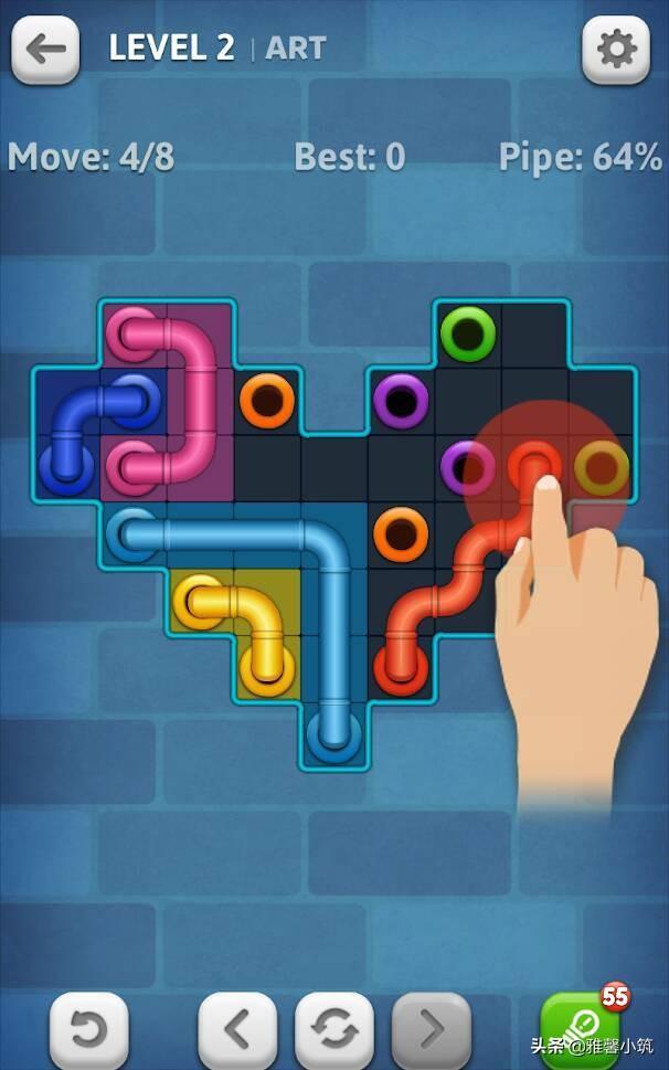 多彩水管连出彩虹国度《line puzzle》全年龄益智游戏