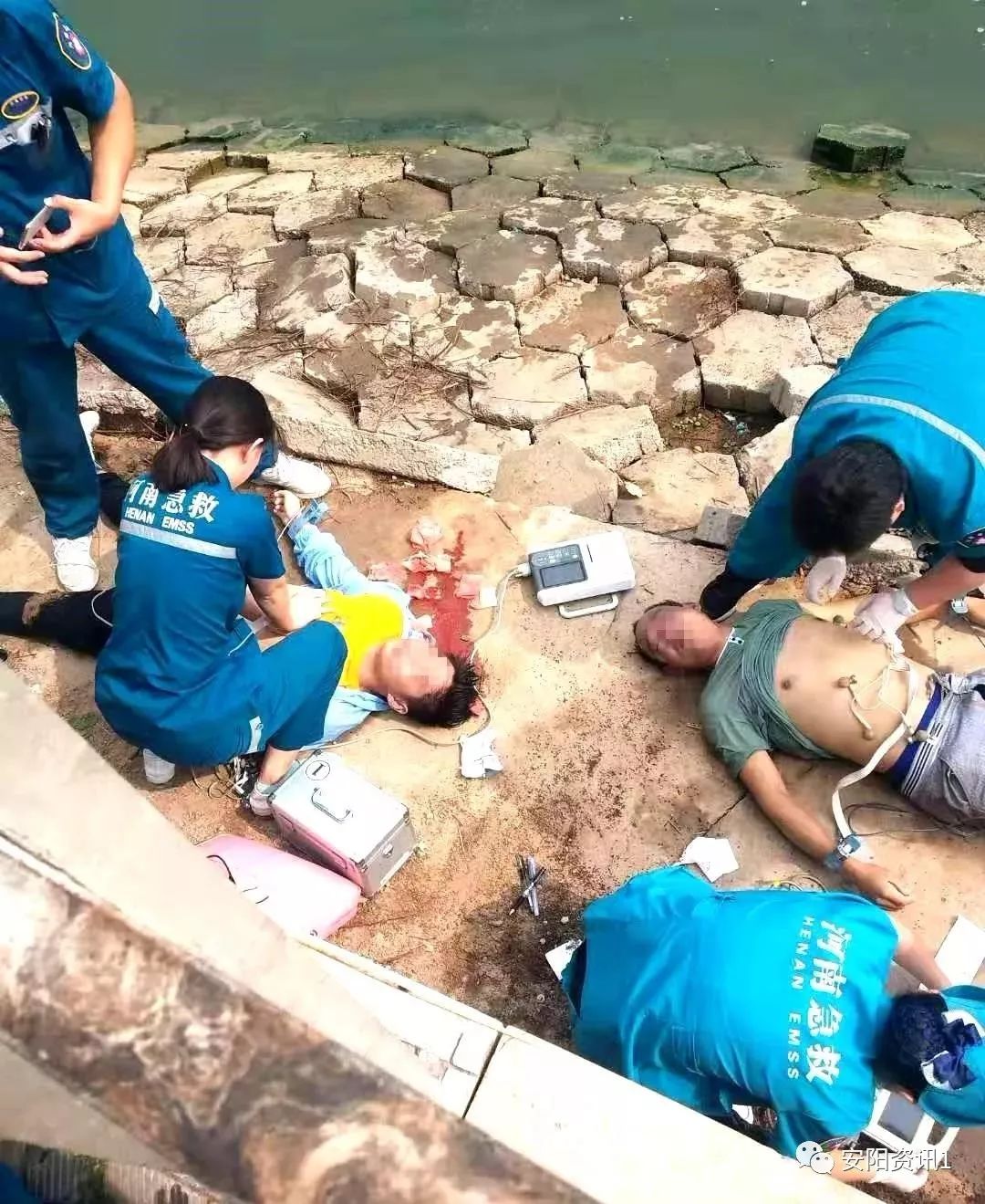 悲剧为救落水女孩子安阳一父子双双身亡