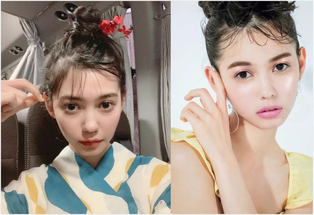 年轻的愛花偏向于甜美可爱风,像是漫画里走出来美少女▼l在翻看愛花的