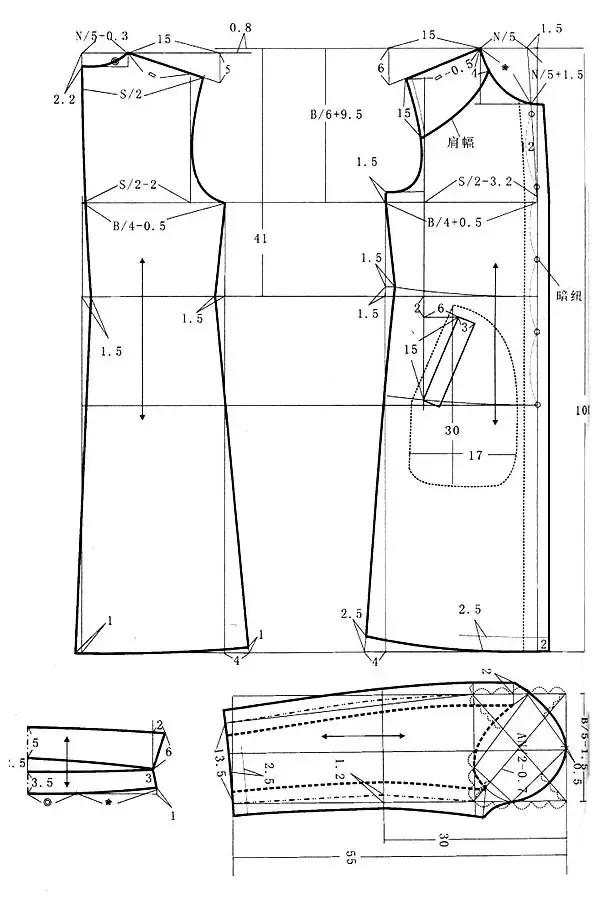 經典制版結構圖(合集)_服裝