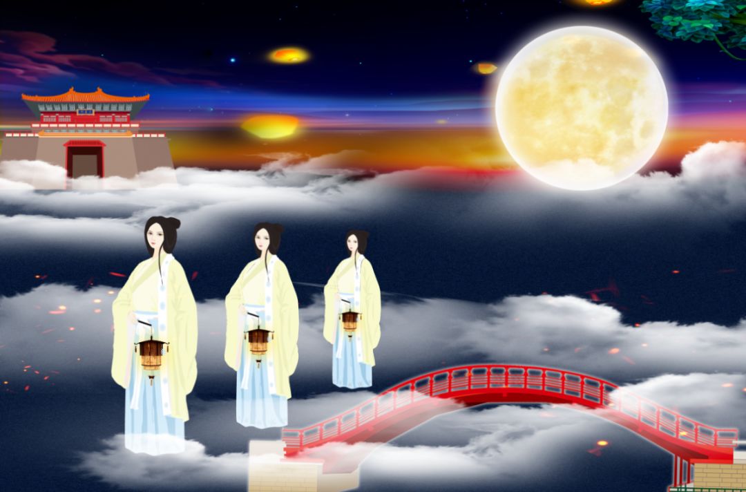 古风雅韵~亮点3 宋装提灯巡游倾国倾城的嫦娥姐姐和萌翻天的玉兔宝宝