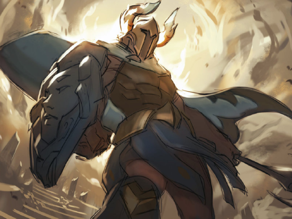 英仙座珀尔修斯潘森的设计图,在草稿图中就有了几分神韵,这个潘森手持