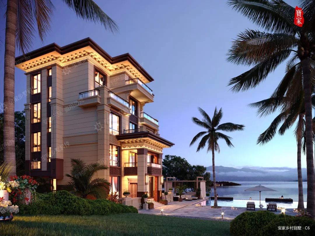 回乡建别墅看这款宝家c6设计占地140㎡4层半美出新高度首创楼中楼豪宅