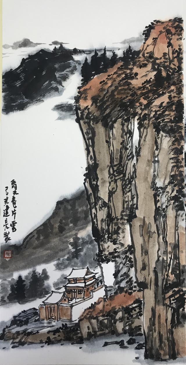 笔耕不辍文武兼修张建亮山水选集