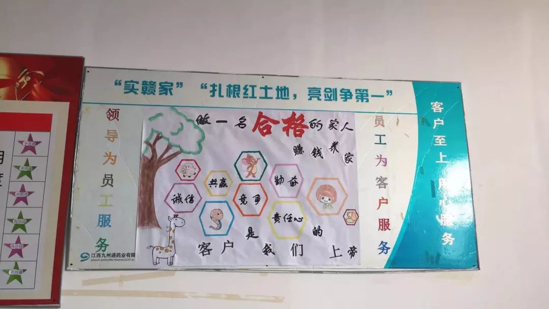 赣九养家部门文化墙评比活动