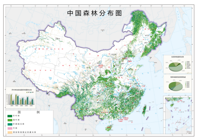 中国原始森林分布图图片