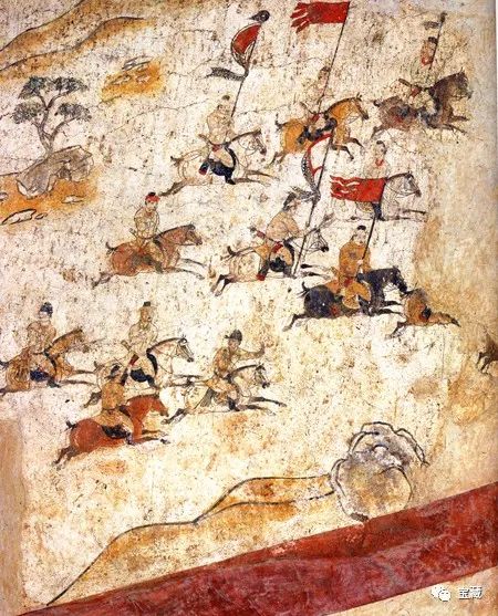 《狩猎出行图》是章怀太子墓中的壁画.