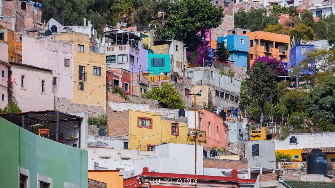 原创世界最美彩色山城上帝打翻了颜料盘把色彩洒在墨西哥瓜纳华托