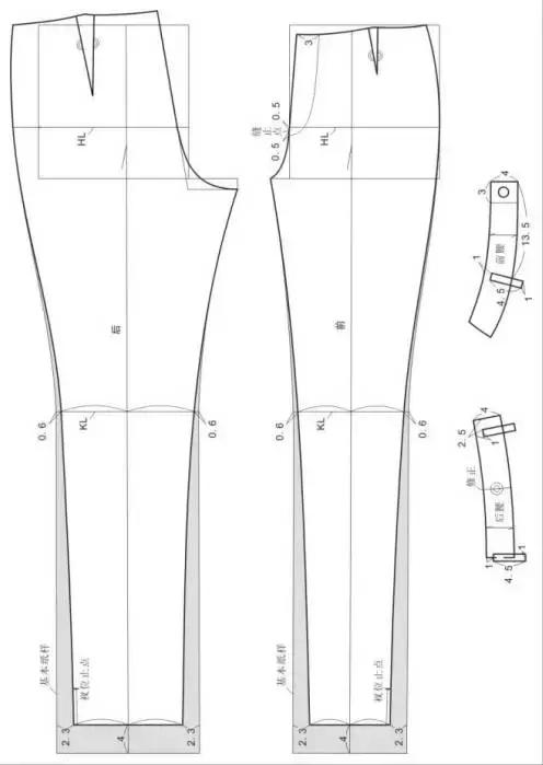 女喇叭裤结构制图图片图片