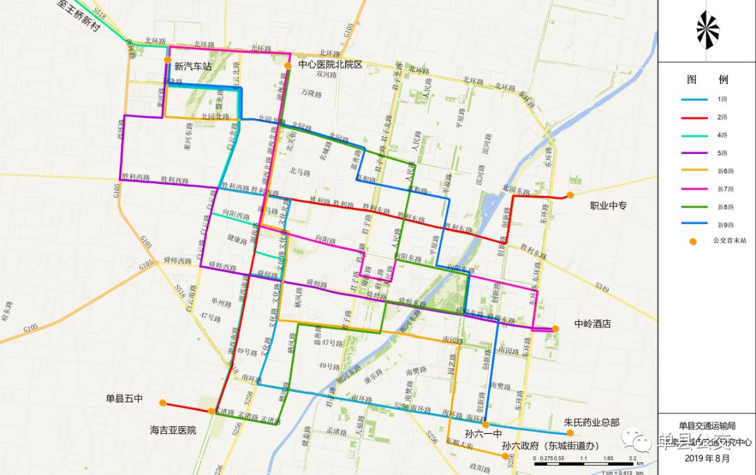 单县一路公交车路线图图片