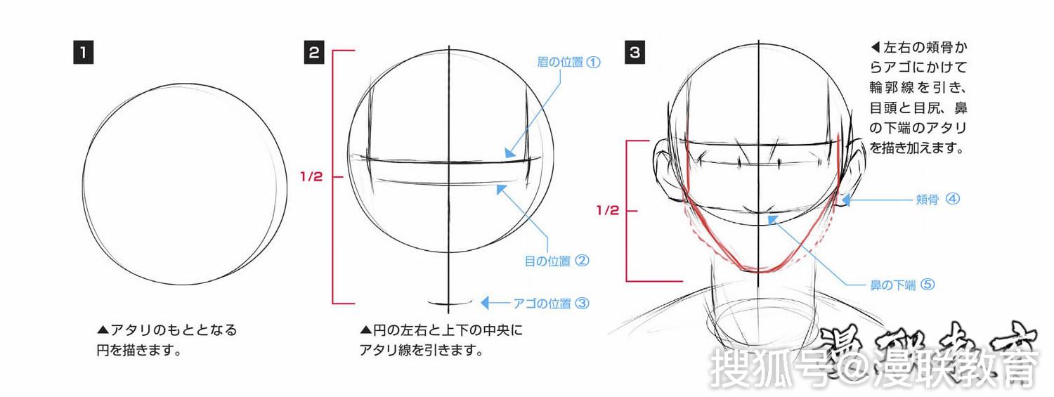 教程零基礎畫漫畫人物臉部繪畫基礎篇專業漫畫培訓班