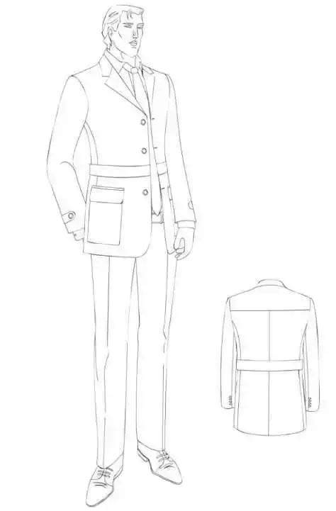 男装结构设计套餐:风衣,衬衫,中山装,西服,唐装,燕尾服