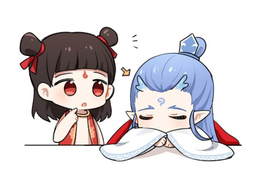 前方暖心哪吒上线悉心照顾睡觉的敖丙最后猫耳丙太可爱了