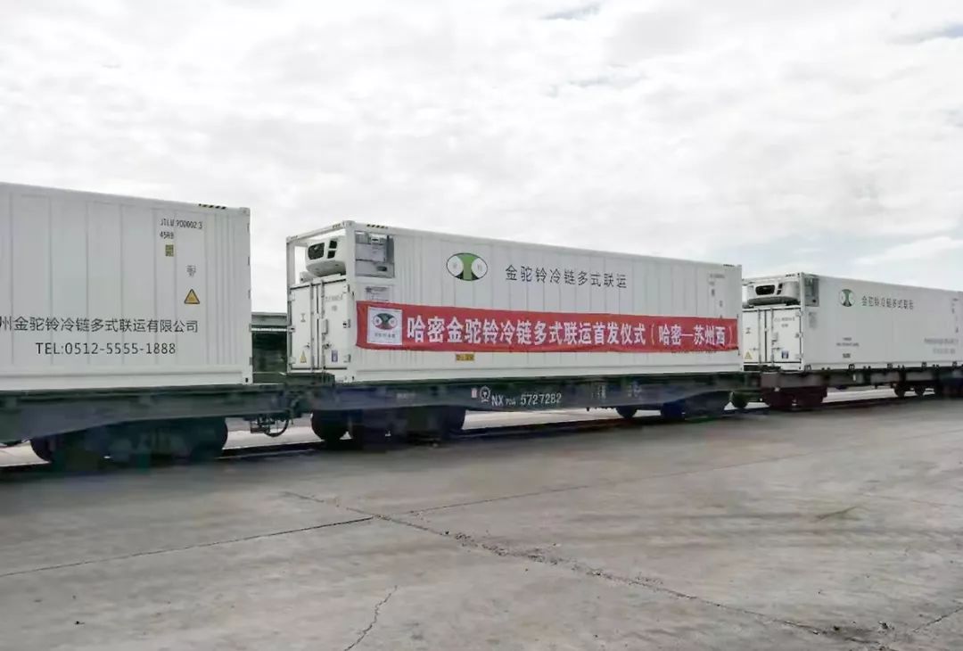 晚熟哈密瓜首次以铁路集装箱冷链运输方式出疆让哈密瓜新鲜送达
