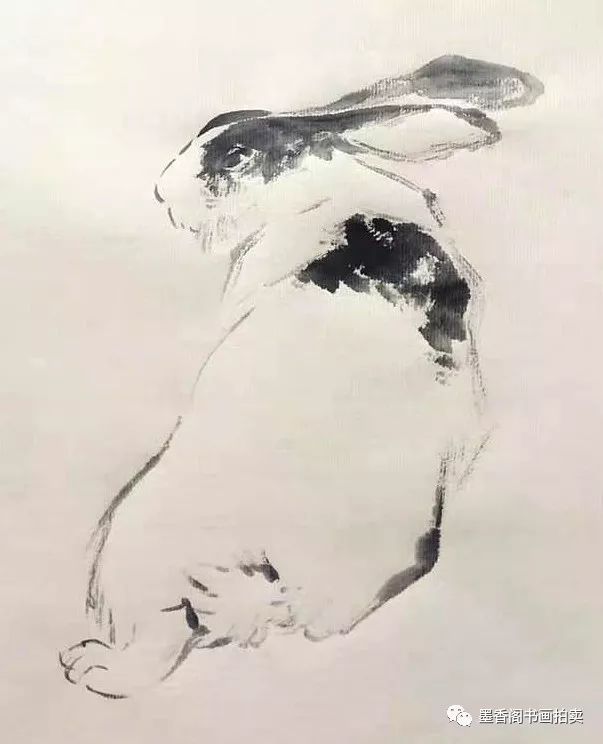 五分钟画两只小兔子水墨韵味十足国画就是这么简单你也能画