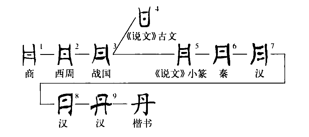 丹字的演变过程图片