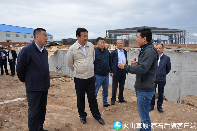 纪全富深入土牧尔台农畜产品加工工业园区调研企业建设运营情况