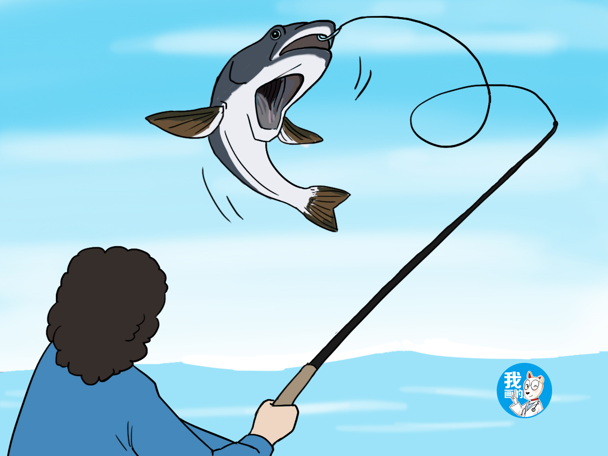 原创夫妇俩湖里钓鱼鱼钩一沉以为是大家伙上钩一看不知所措