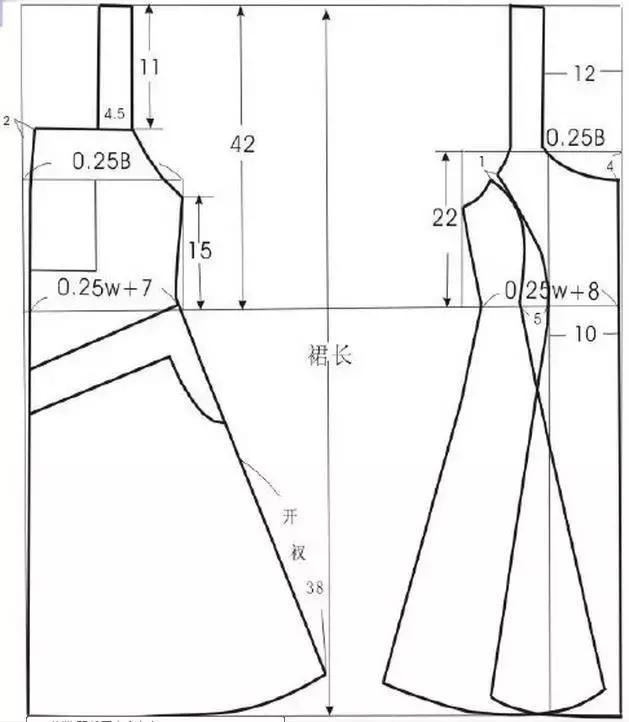 斜裙制图步骤图片