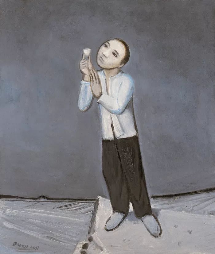 段正渠 《化了妆的横山人组画-10》 布面油画 50×40cm 2009