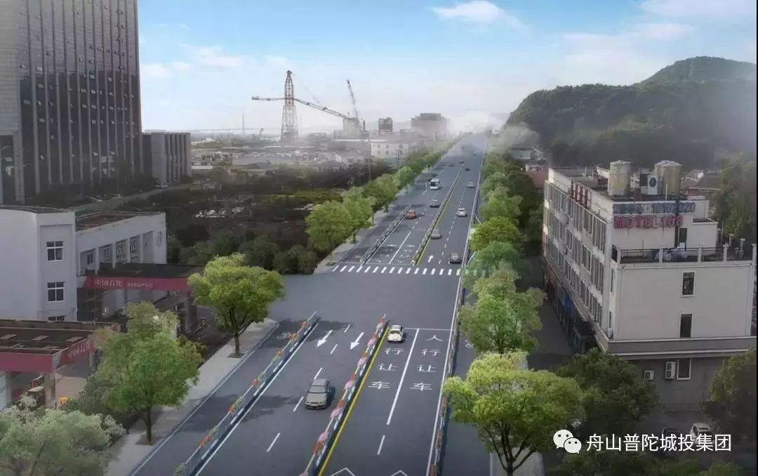 给力这条连接普陀定海的主要通道9月底通车