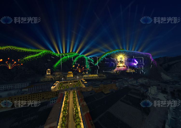 户外山体投影秀应考量它本身的地形地貌_光影