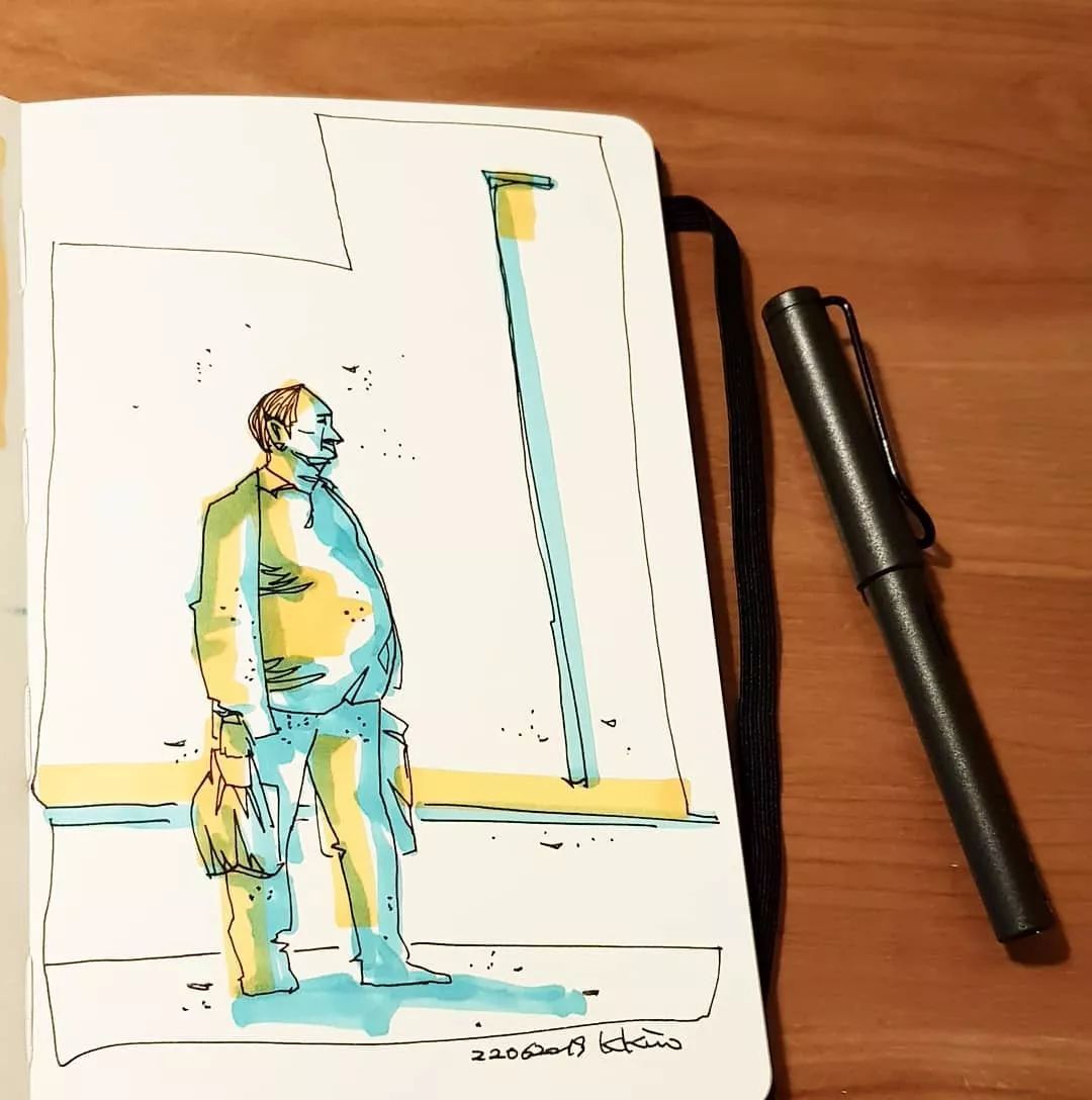 一组轻松有趣的钢笔速写kimkanone