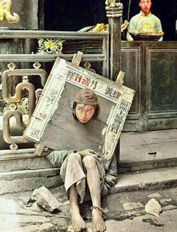 上色老照片:清末民初易代之时的众生相,满是落后之景色_镜头