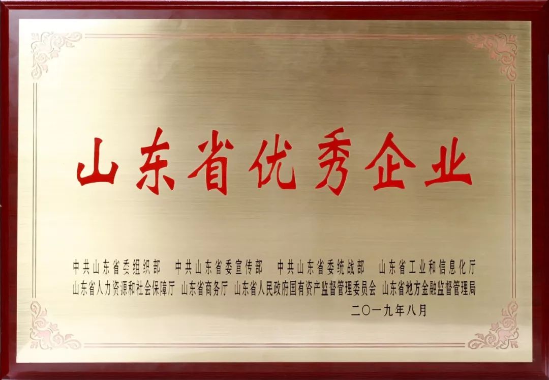 山东京博控股集团有限公司荣膺"山东省优秀企业.