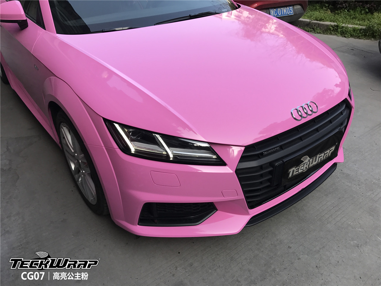 好看的一塌糊涂奥迪tt闪耀teckwrap美国秃鹰的cg07高亮公主粉