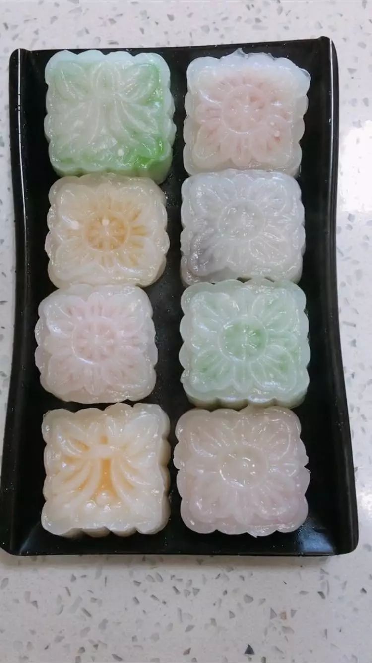 免烤最简单水晶冰皮月饼做法|颜值超高