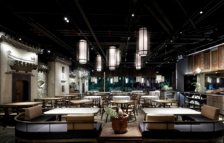 淄博徽菜馆徽州主题特色餐厅南方风味餐厅酒楼饭馆餐馆饭店装修装饰