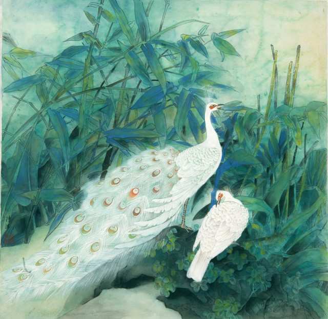 陈沫作品《望月 》2008(66x66cm)