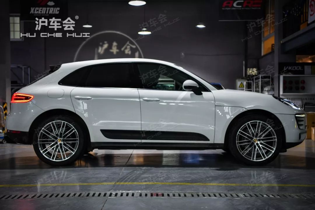 沪车会保时捷macanturbo镜面轮毂碳纤维内饰套件红色秒表turbo仪表纸