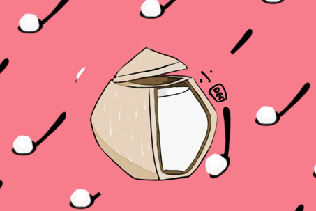 椰子冻,手绘摊位:买奶滑细腻的椰子冻,纯天然冰爽椰子饮品,手绘