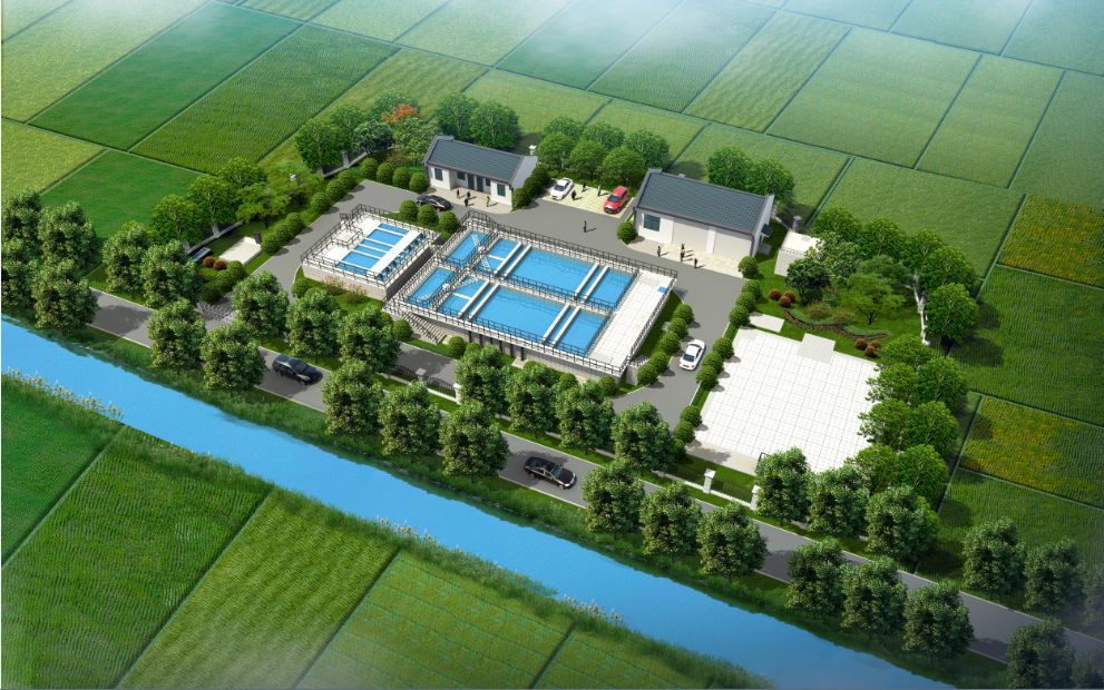 广兴洲镇鸟瞰图钱粮湖镇鸟瞰图目前,各镇新建的污水处理厂项目正在抢