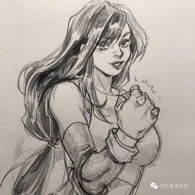 大胆线条流畅的人物漫画